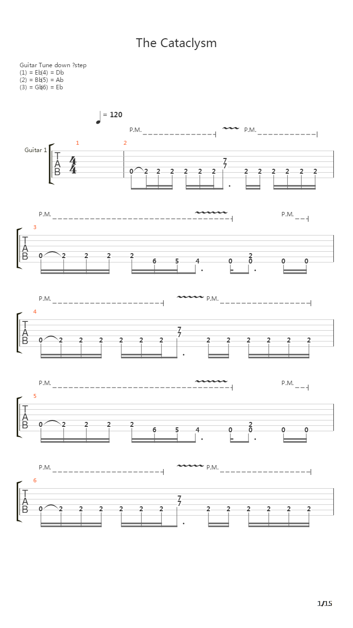 The Cataclysm吉他谱