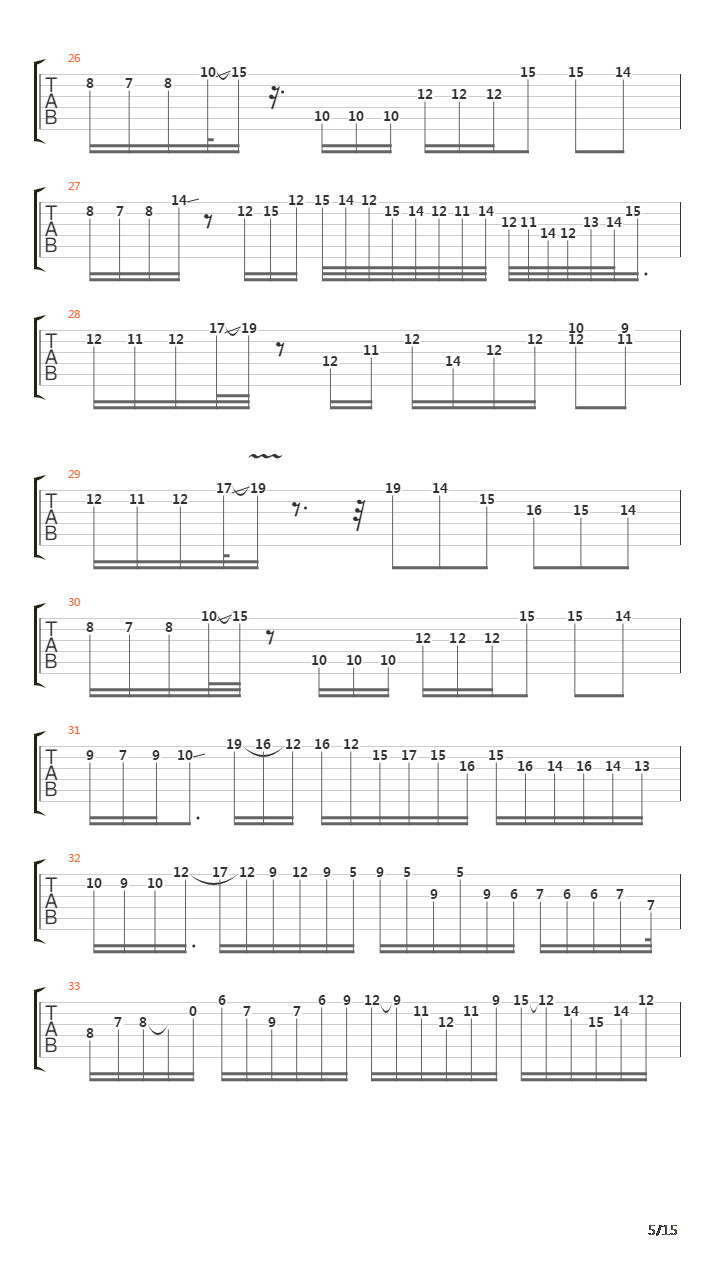 The Cataclysm吉他谱