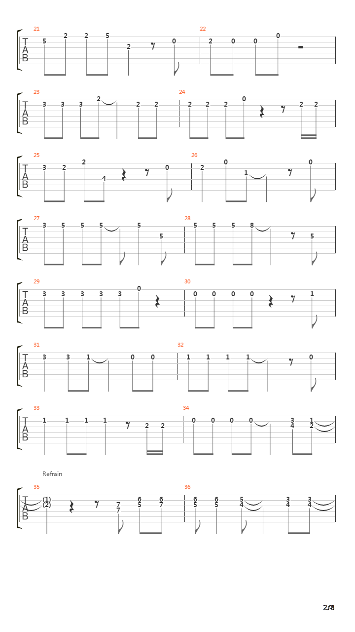 Des Vies吉他谱