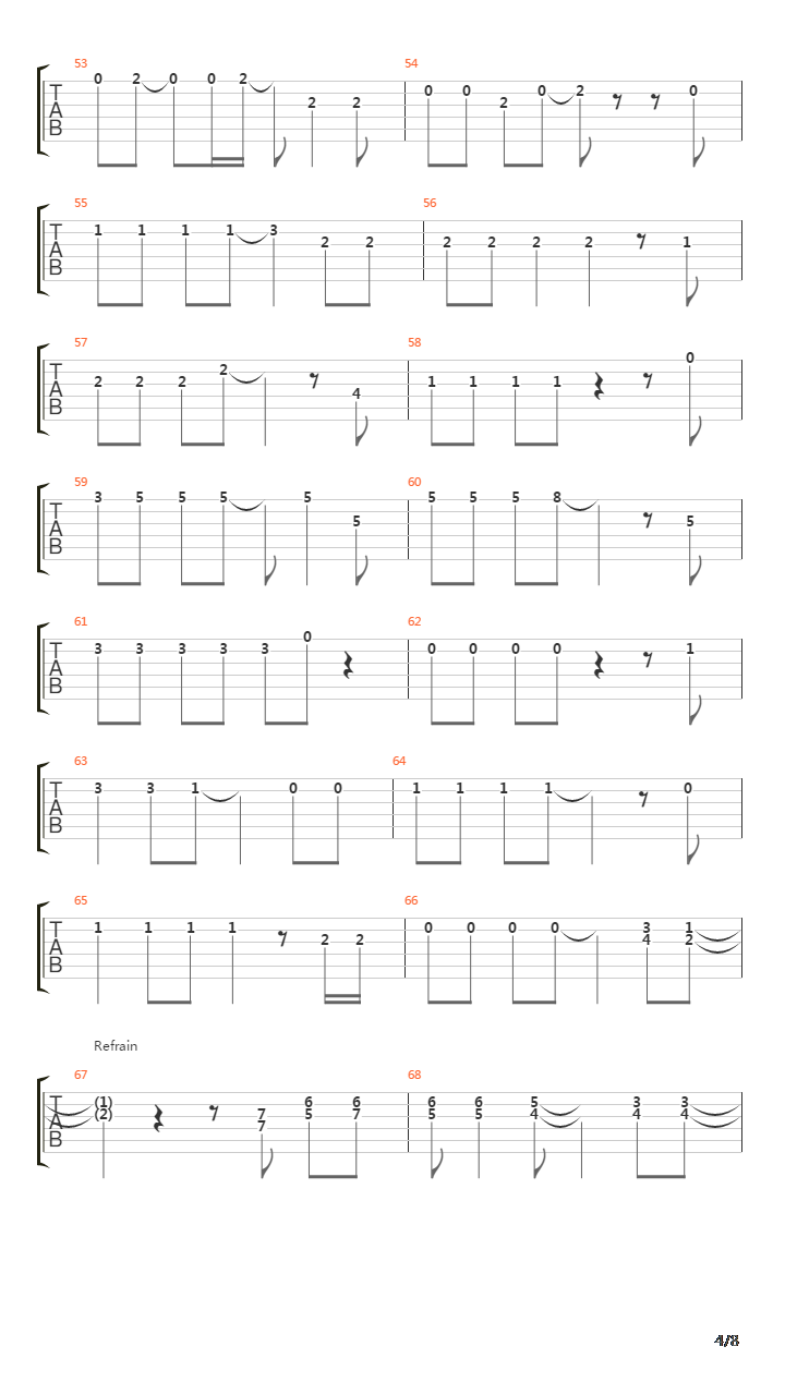 Des Vies吉他谱