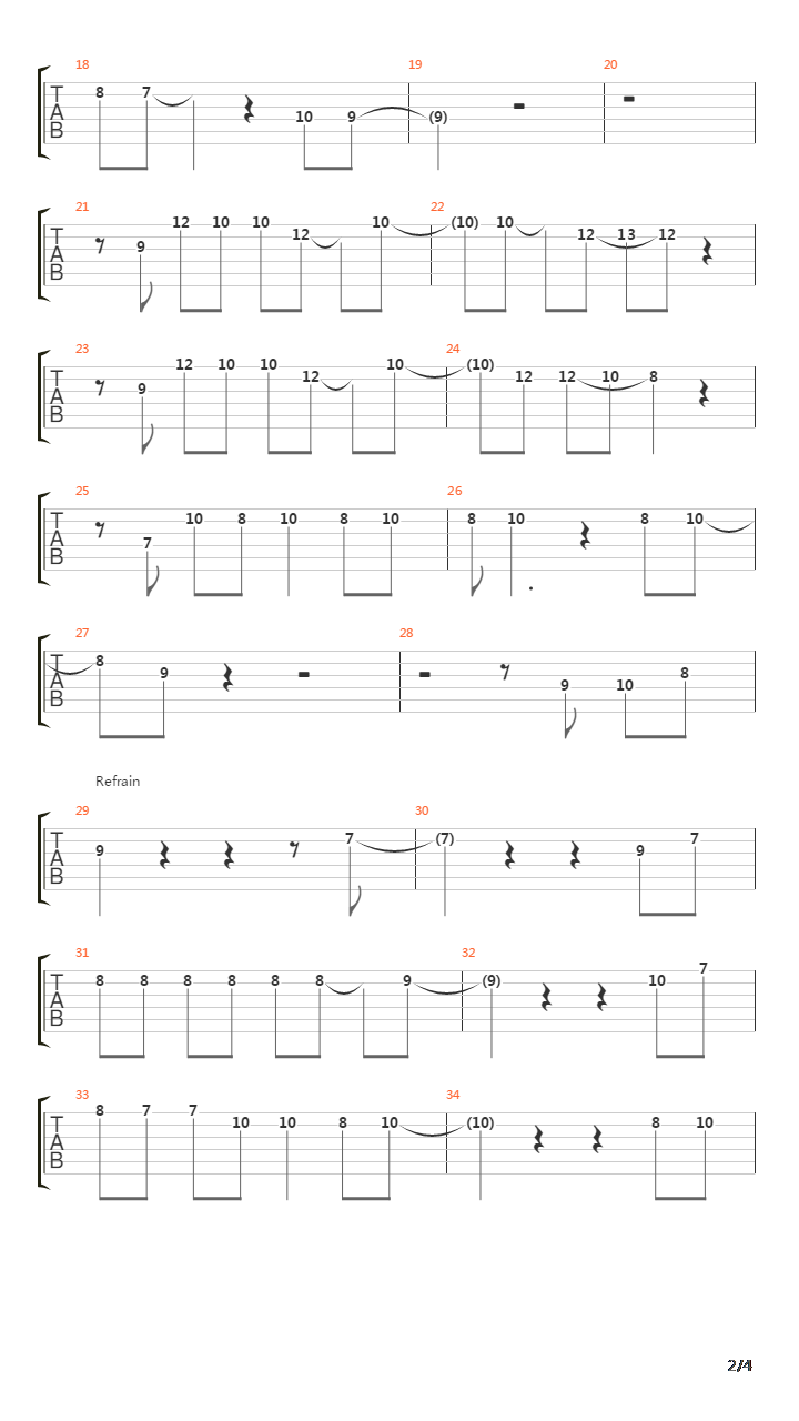 Doux吉他谱