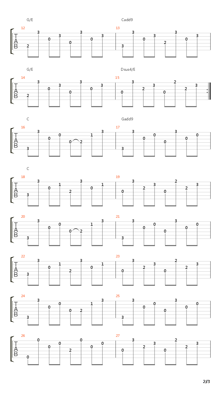 Il Y A吉他谱