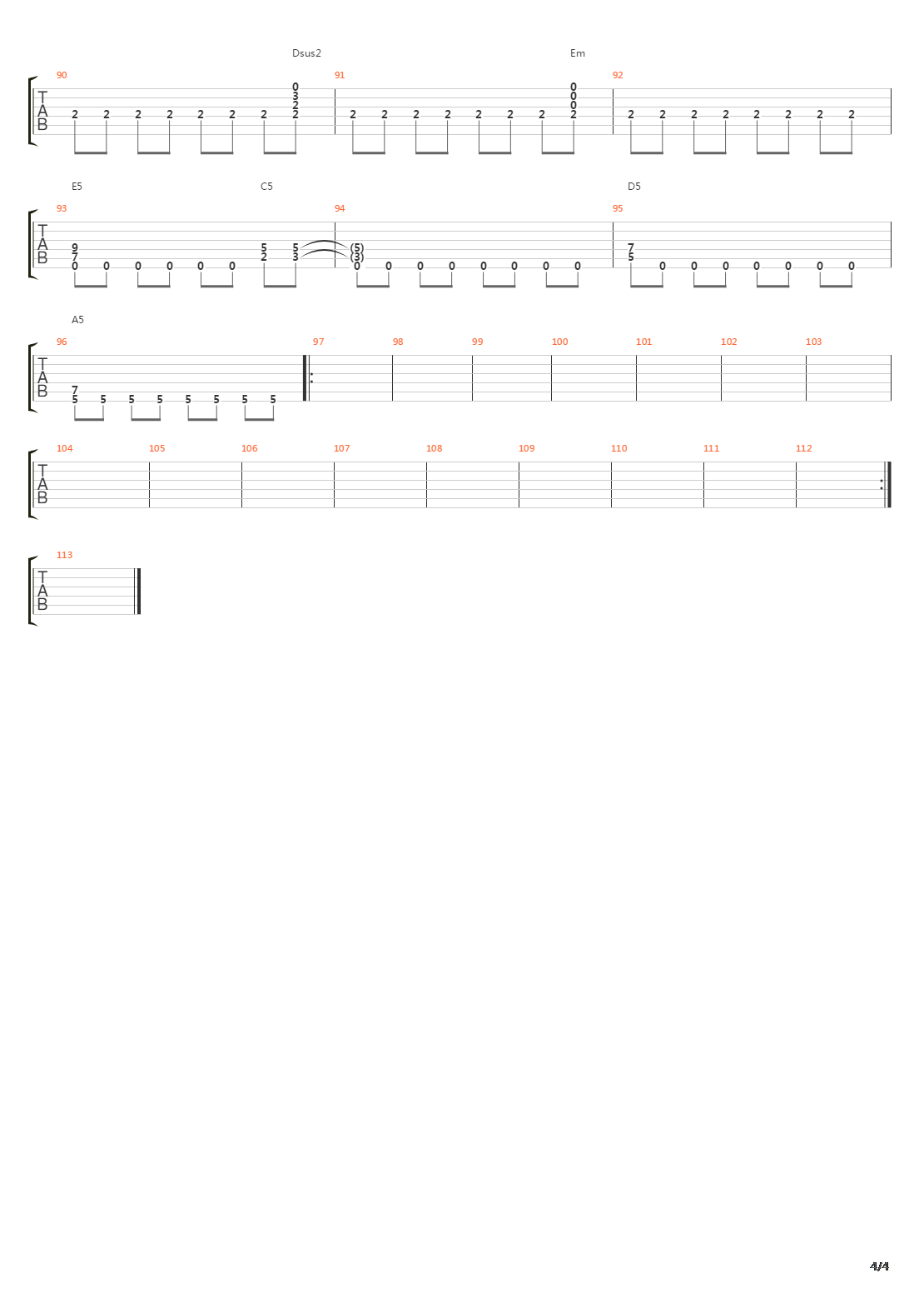 Le Rapt吉他谱