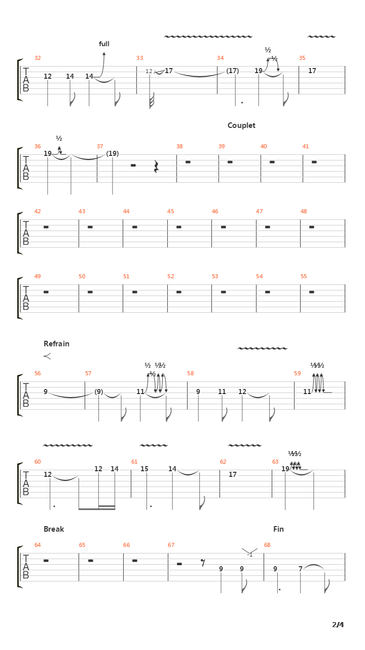 Sache Que Je吉他谱