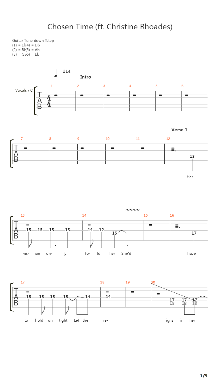 Chosen Time吉他谱