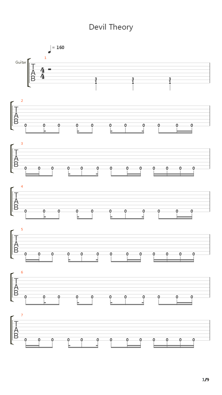 Devil Theory吉他谱