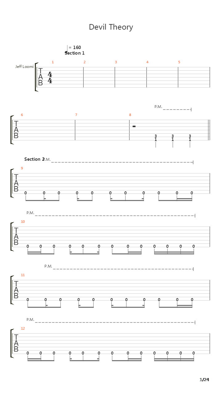 Devil Theory吉他谱