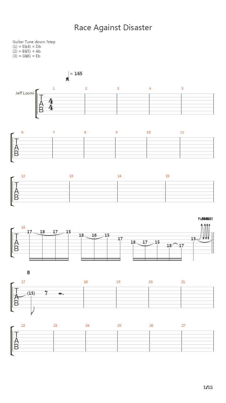 Race Against Disaster吉他谱