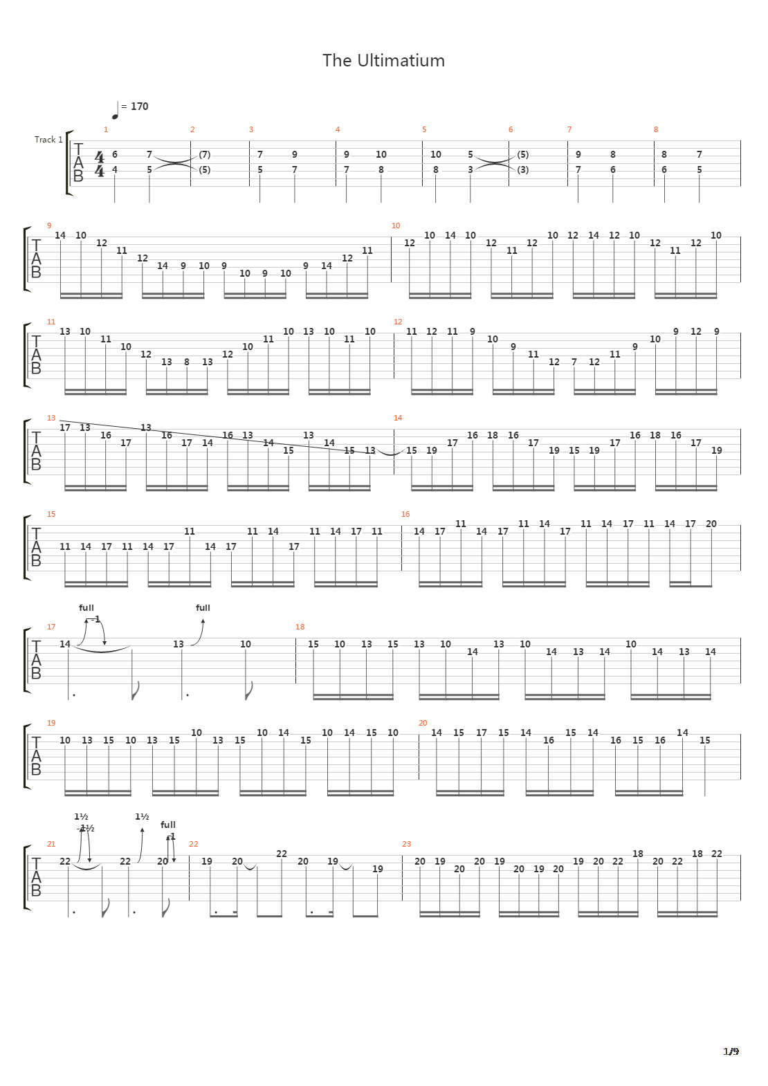 The Ultimatum吉他谱