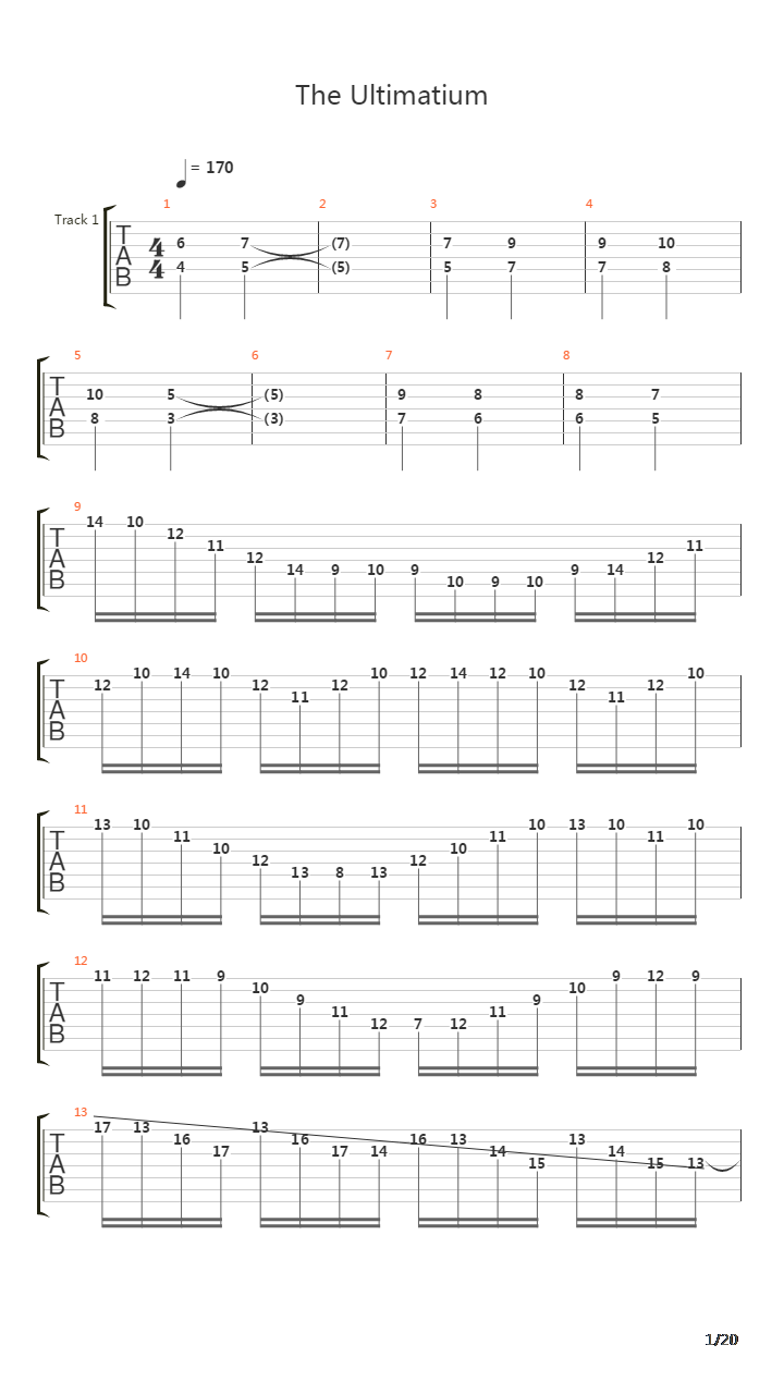 The Ultimatum吉他谱