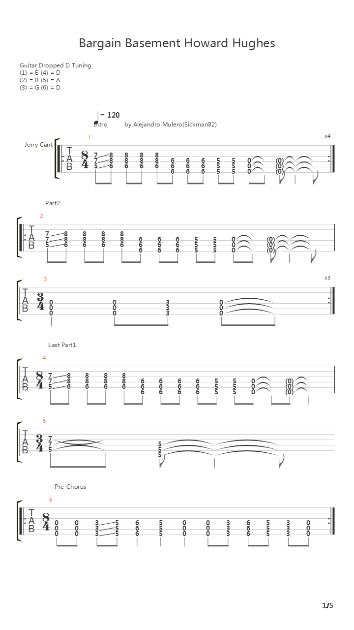 Bargain Basement Howard Hughes吉他谱