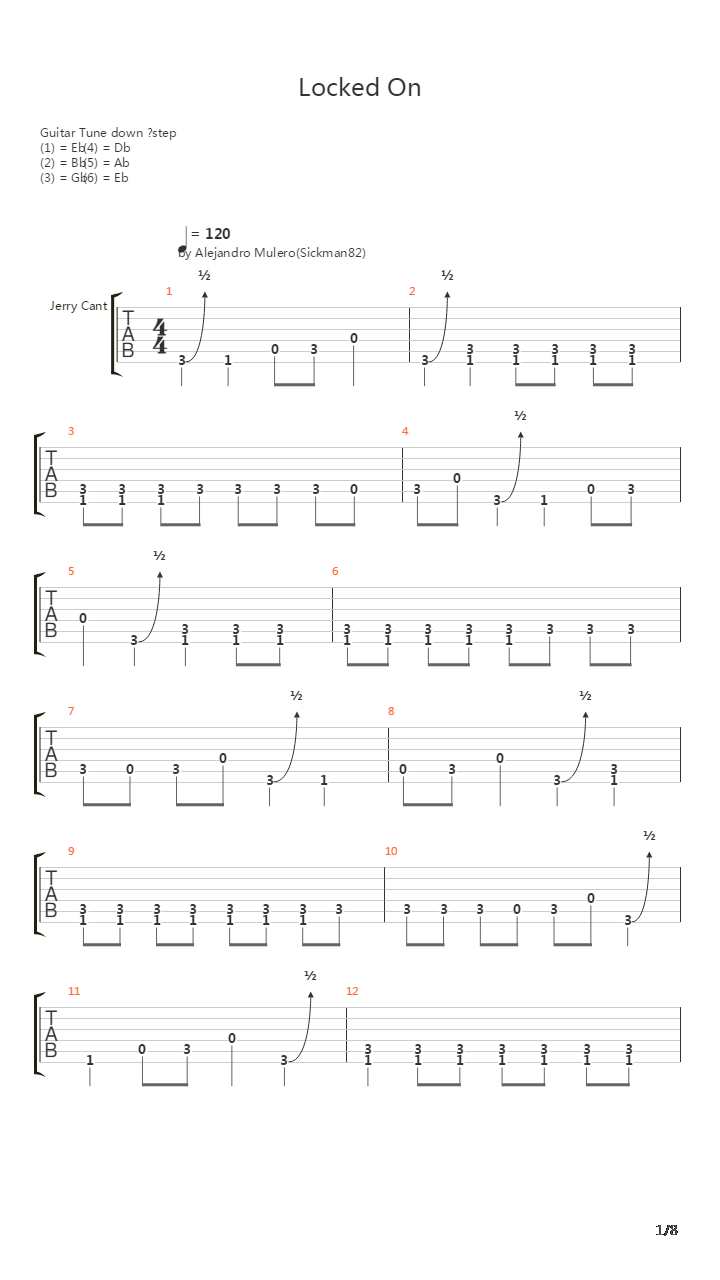 Locked On吉他谱