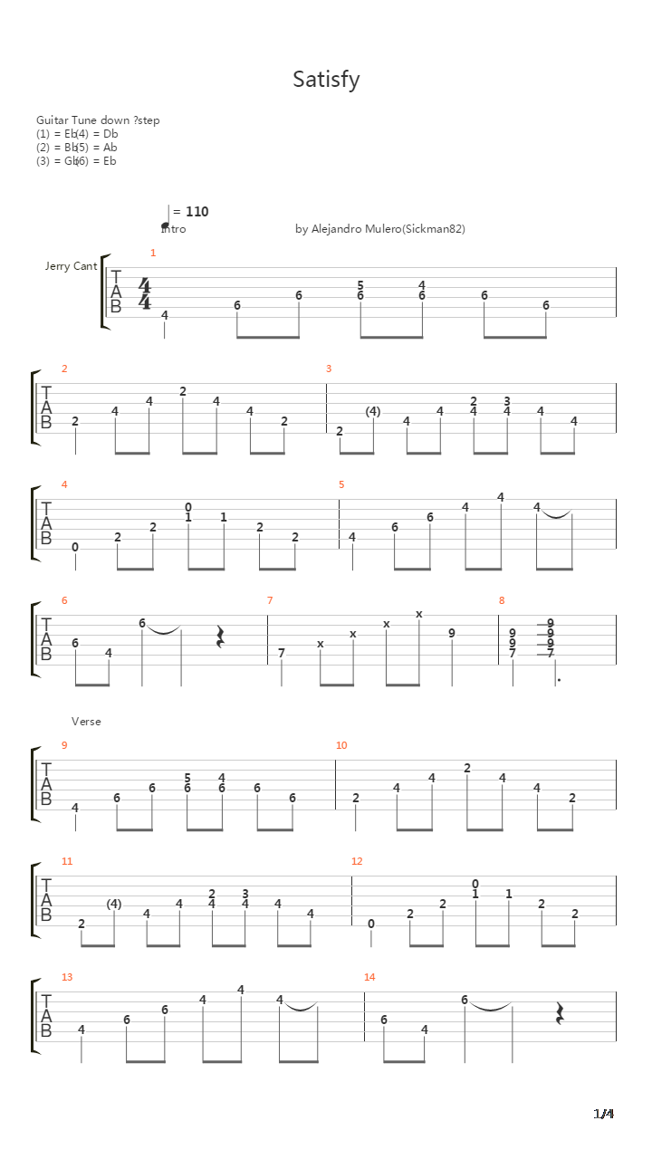 Satisfy吉他谱