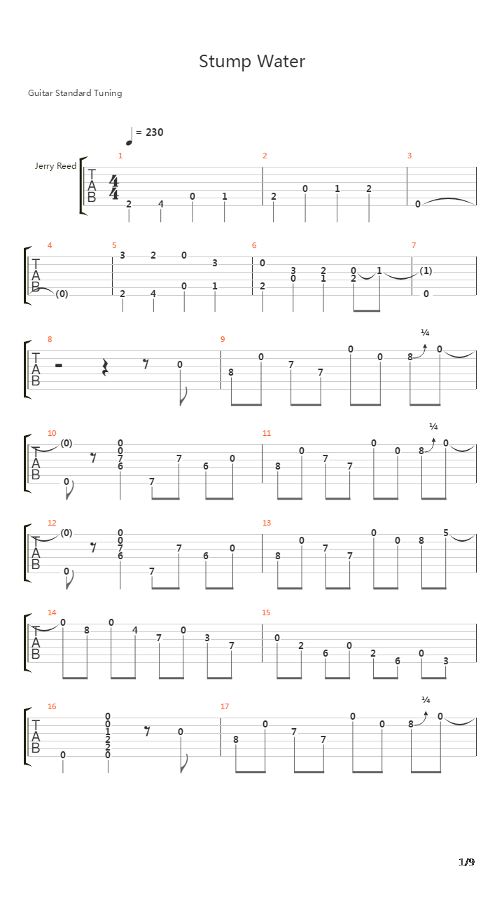 Stump Water吉他谱