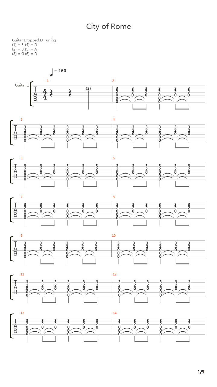 City Of Rome吉他谱