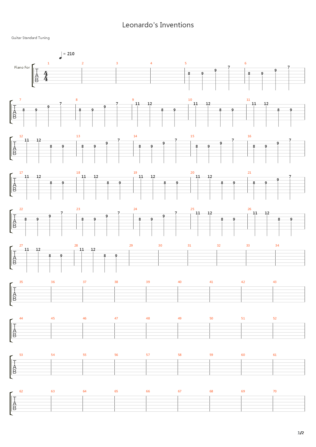 Leonardos Inventions吉他谱