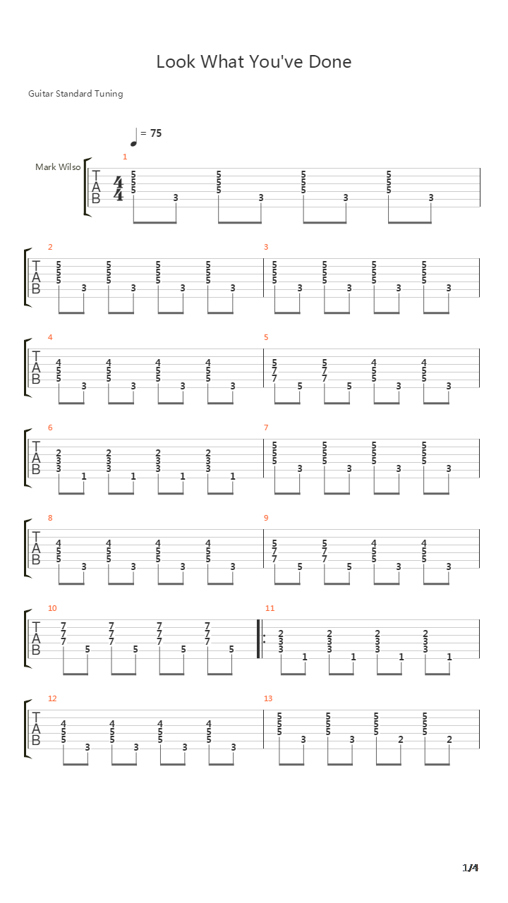 Look What You've Done吉他谱