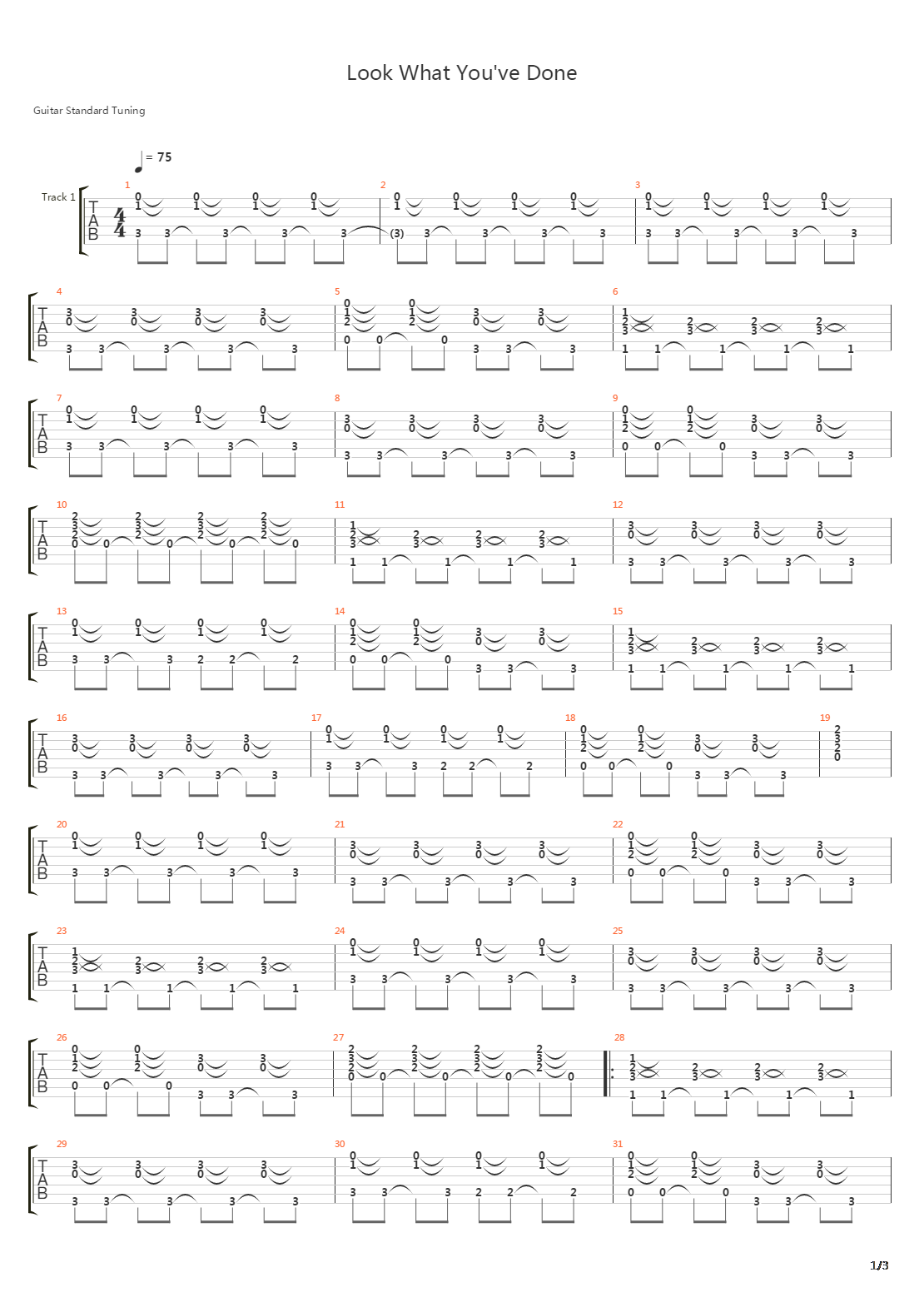 Look What You've Done吉他谱