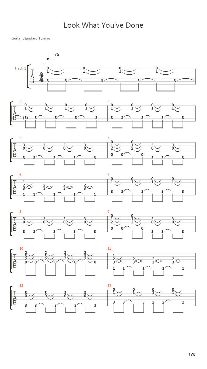 Look What You've Done吉他谱