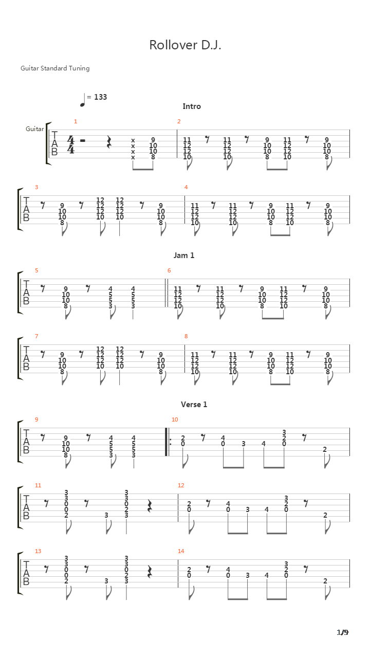 Rollover Dj吉他谱