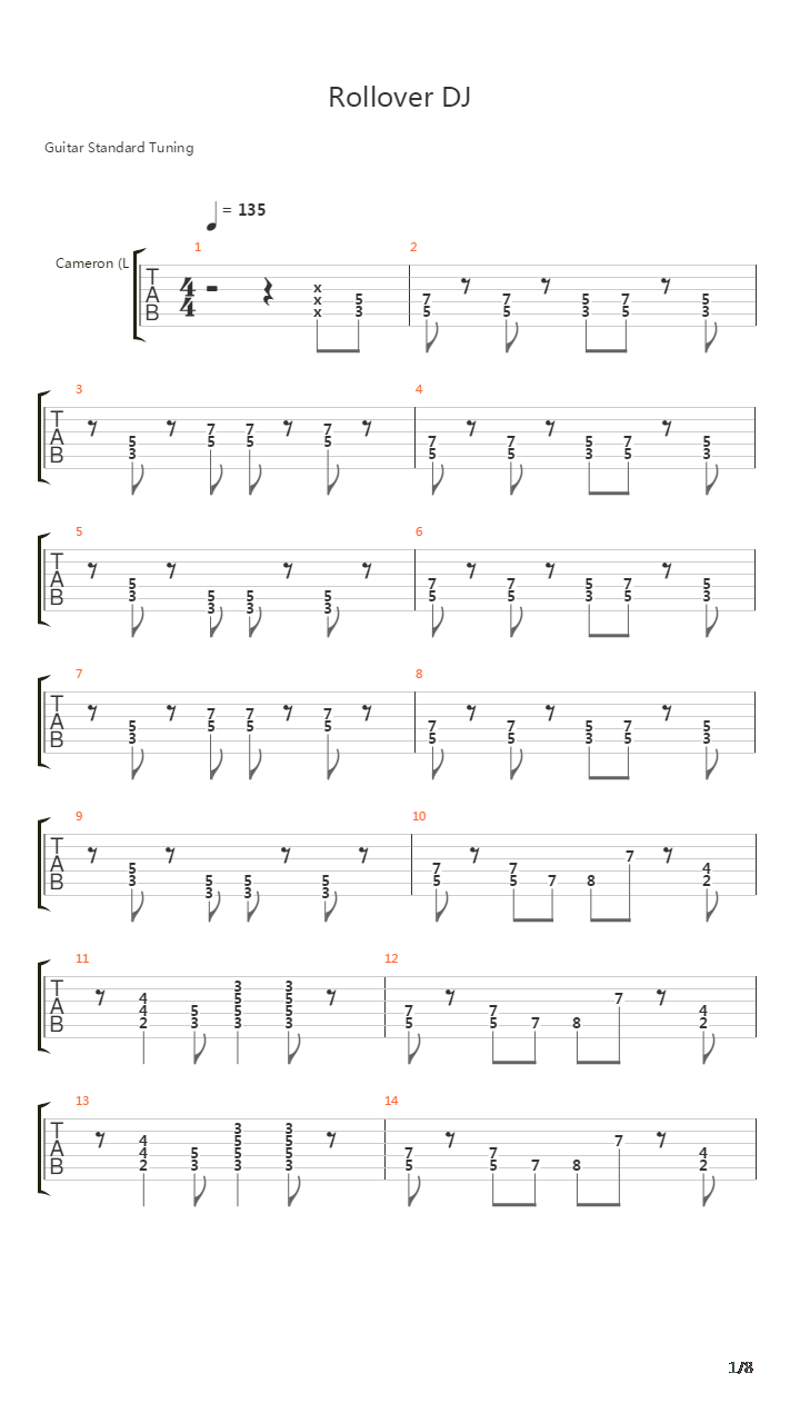 Rollover Dj吉他谱