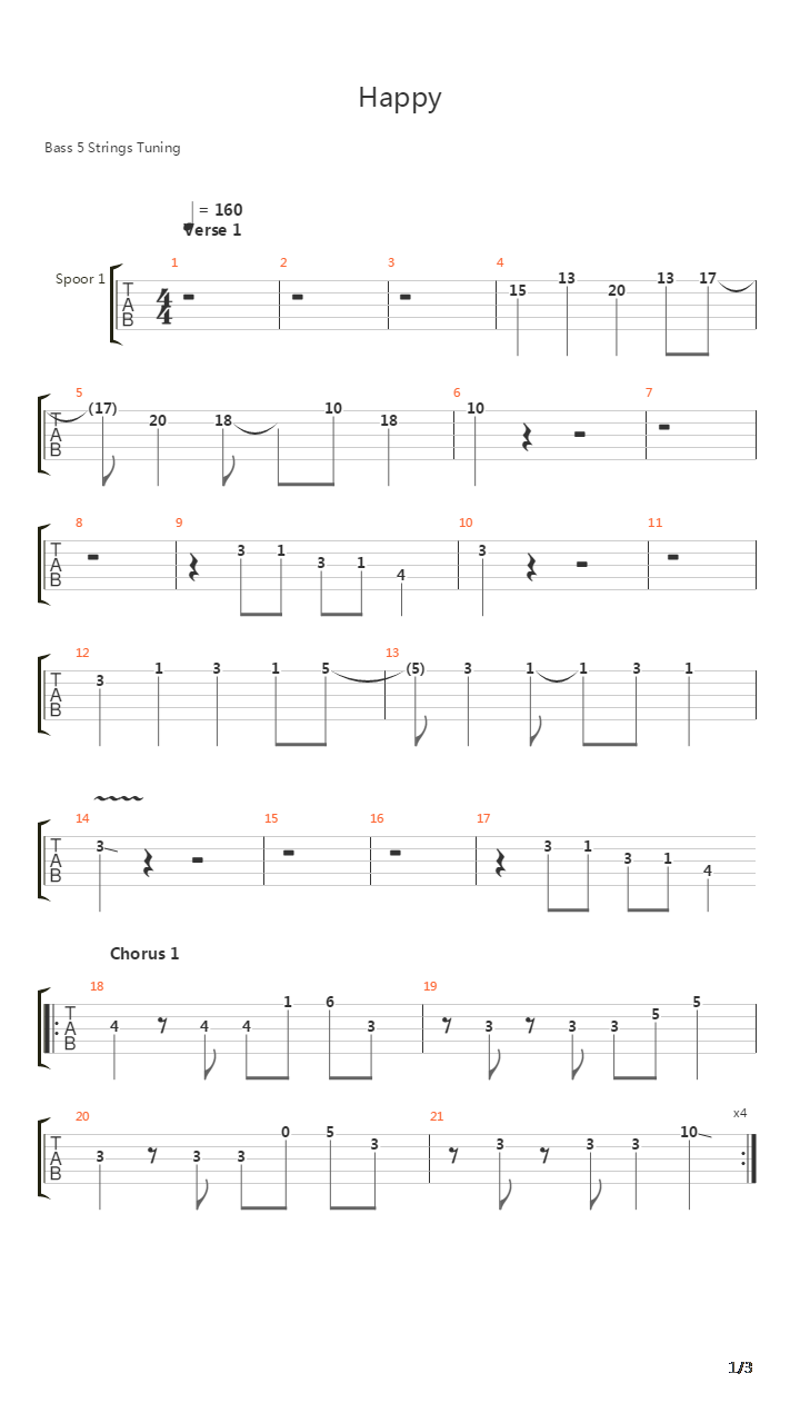 Happy吉他谱