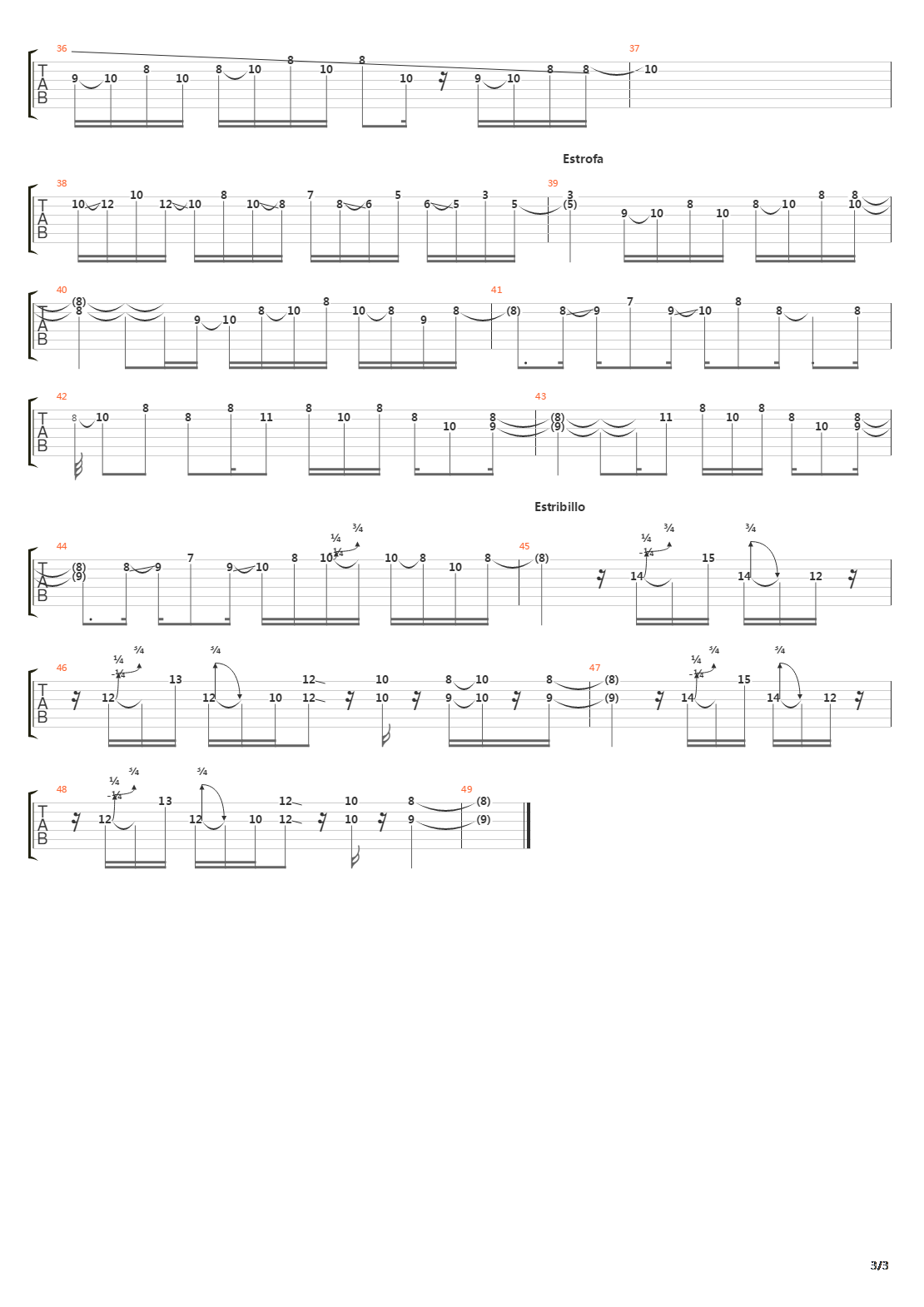 One Less Set Of Footsteps吉他谱