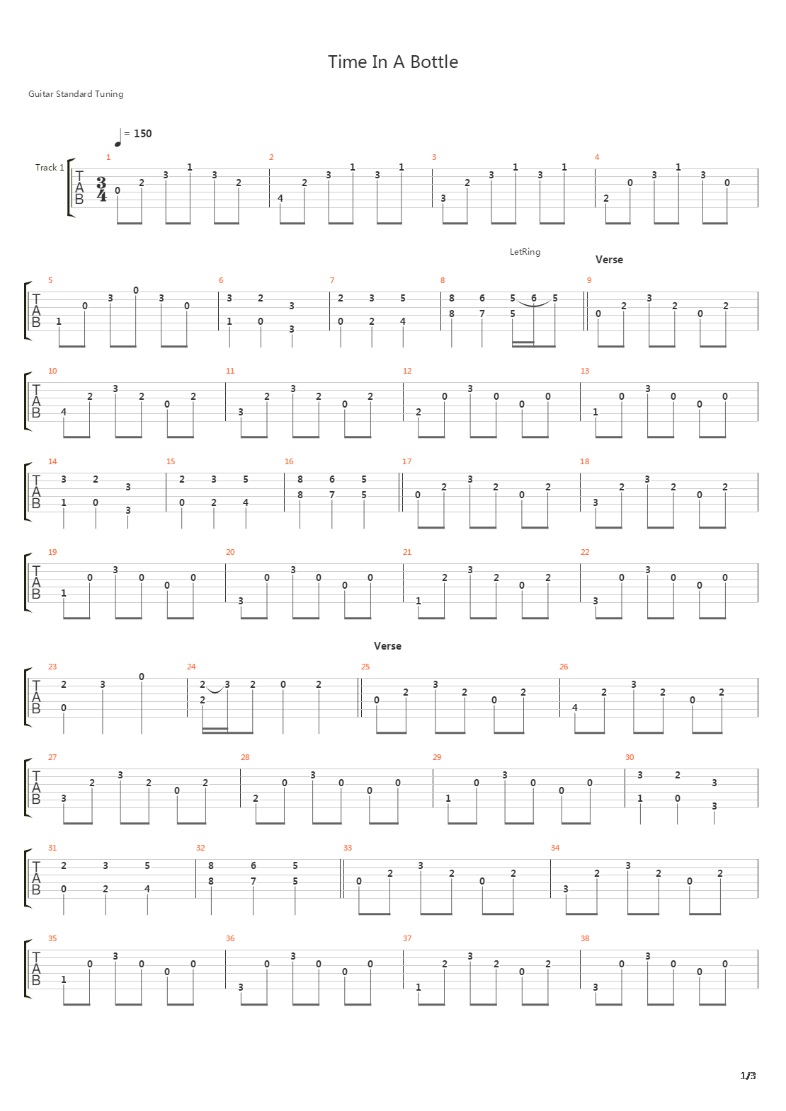 Time In A Bottle吉他谱