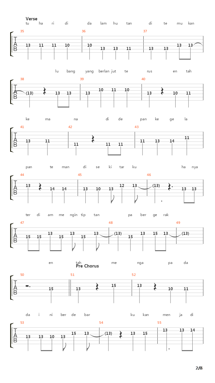 First Rabbit吉他谱