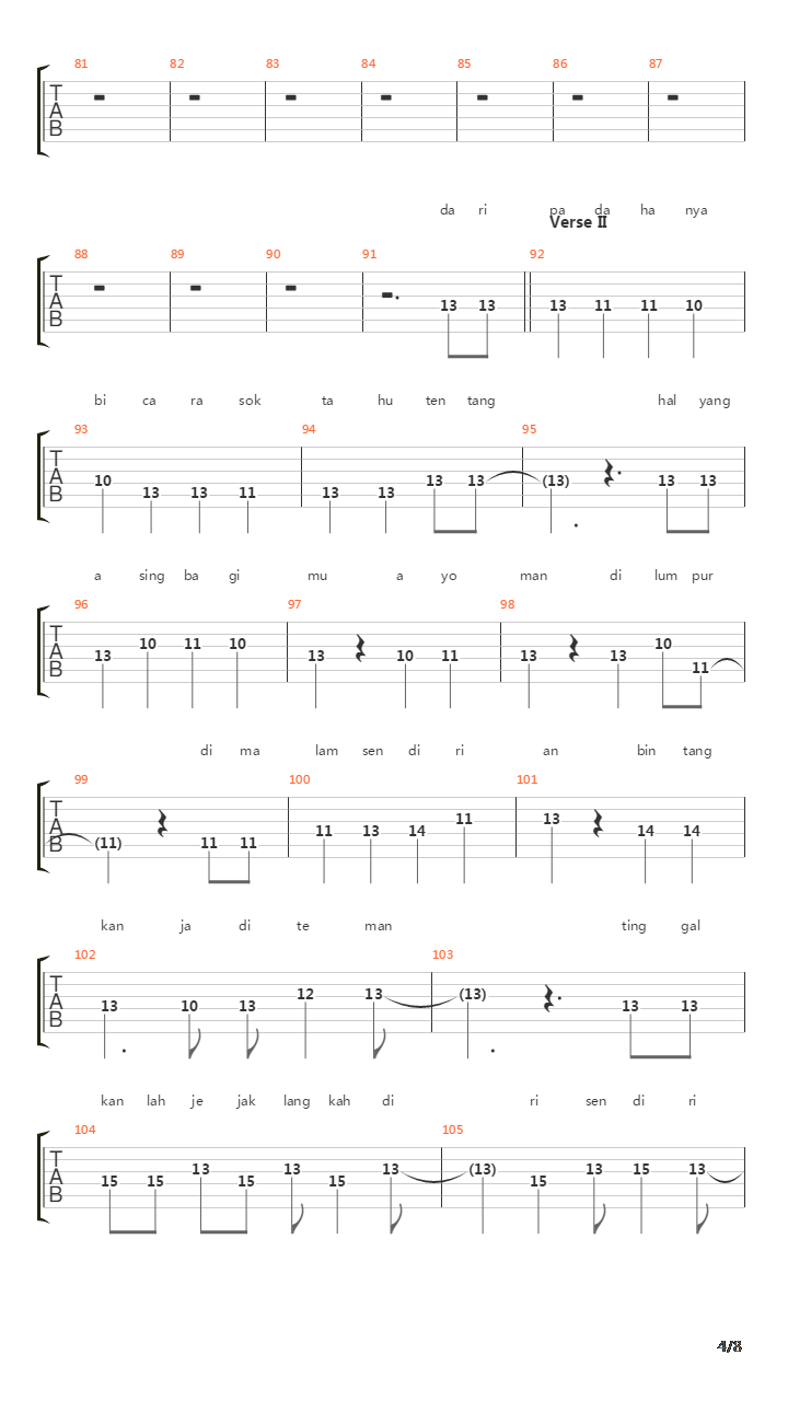 First Rabbit吉他谱