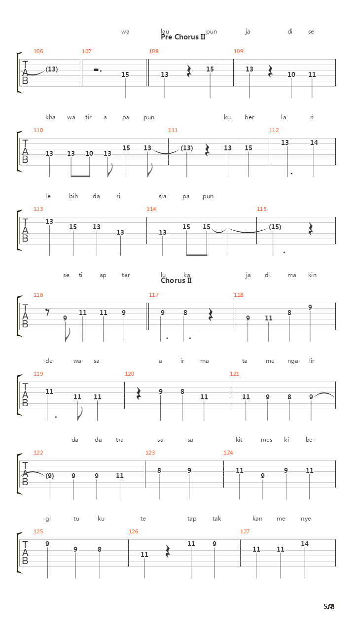 First Rabbit吉他谱