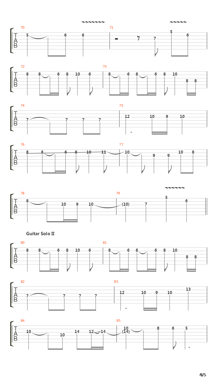 River吉他谱