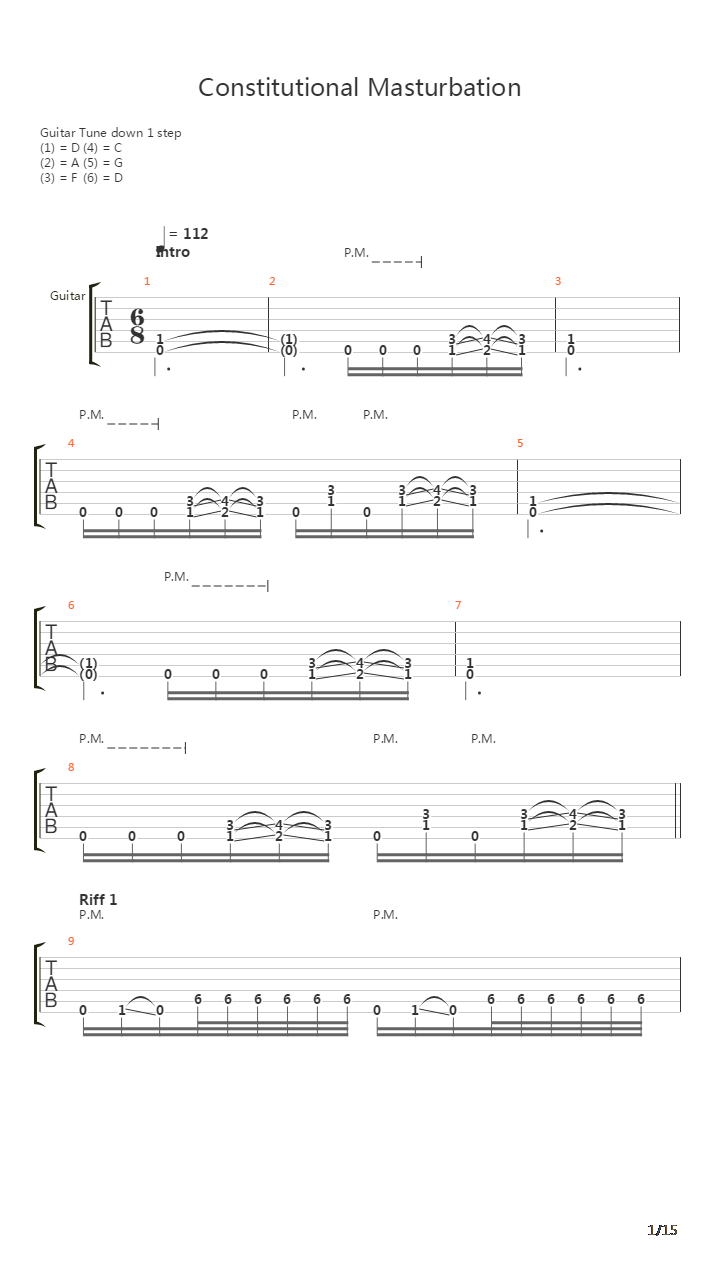 Constitutional Masturbation吉他谱