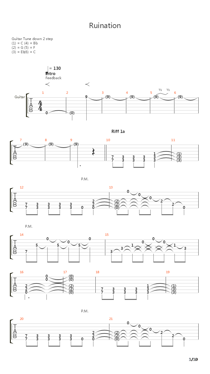 Ruination吉他谱