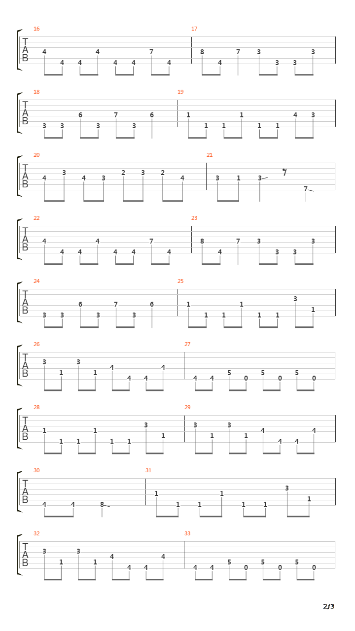 Strings Of Hypocrisy吉他谱