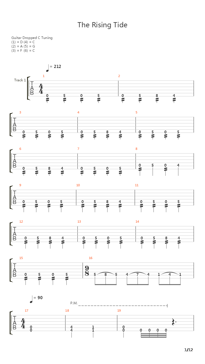 The Rising Tide吉他谱