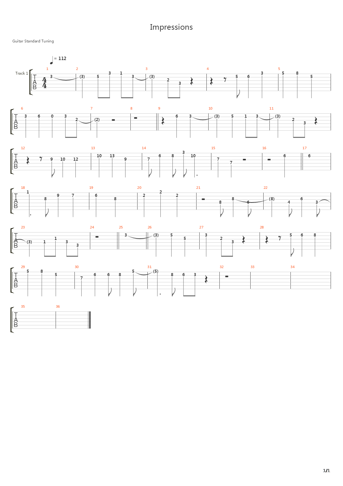 Impressions吉他谱