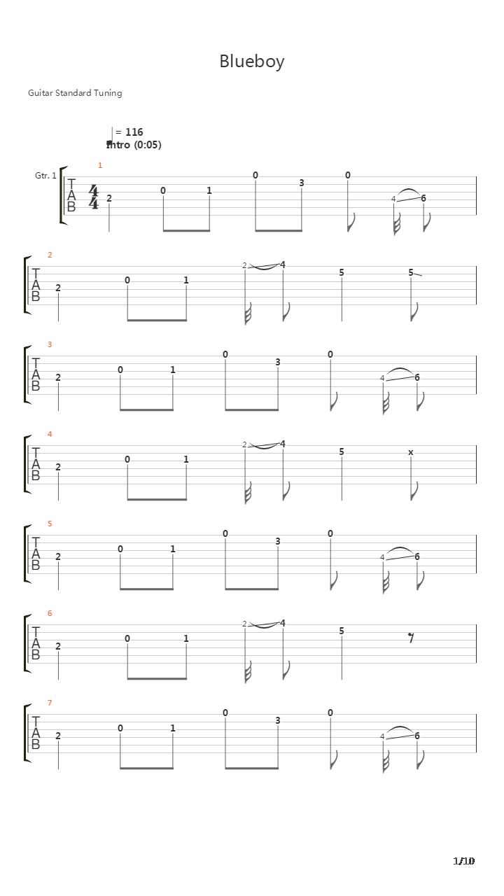 Blueboy吉他谱