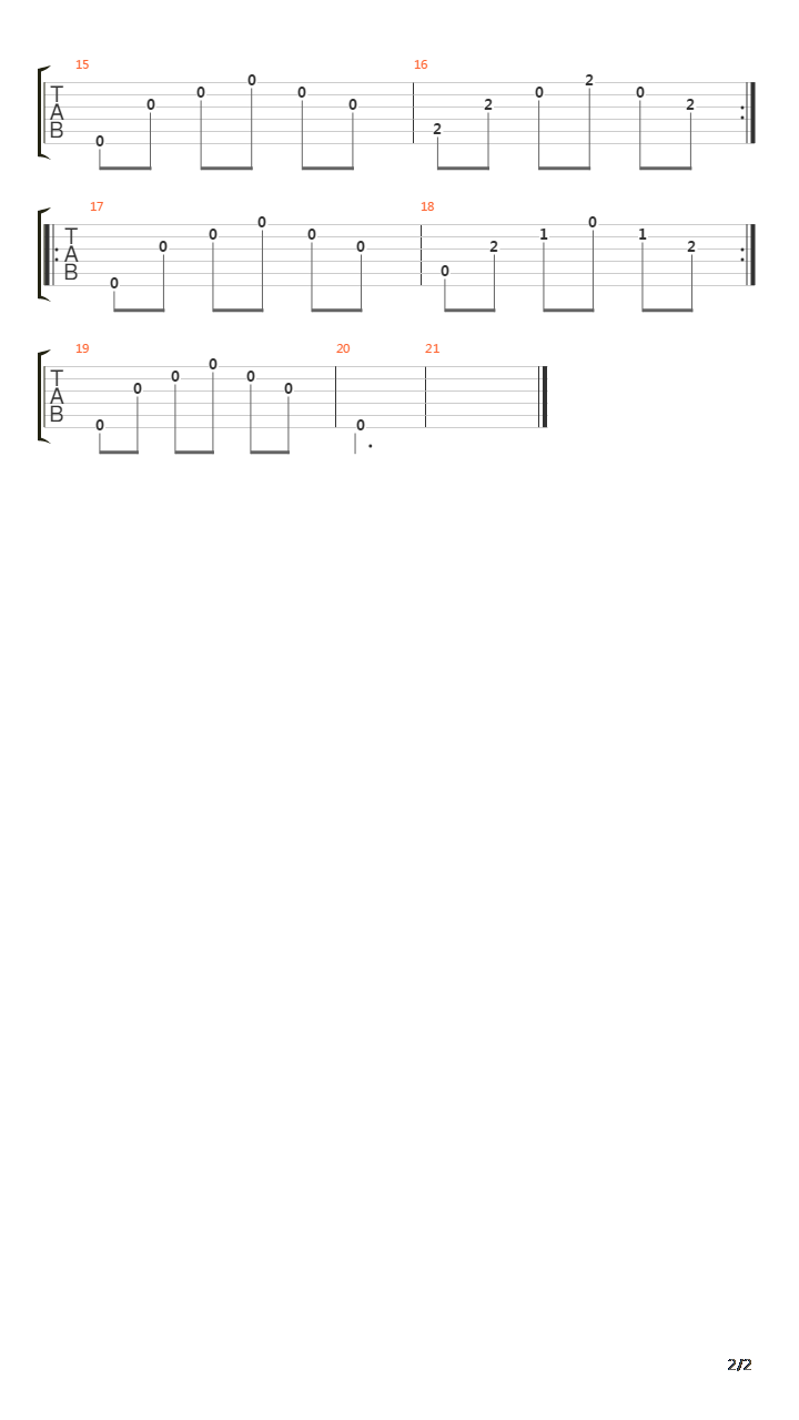 Le Penitencier吉他谱