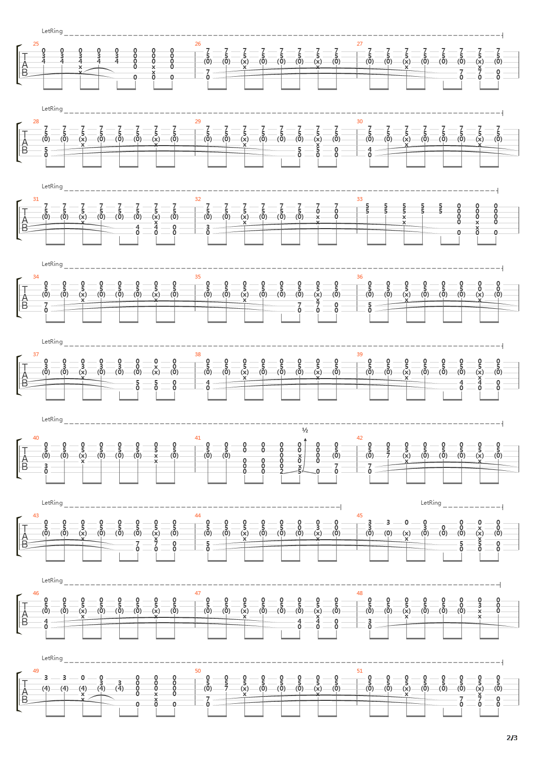 Down The Line吉他谱