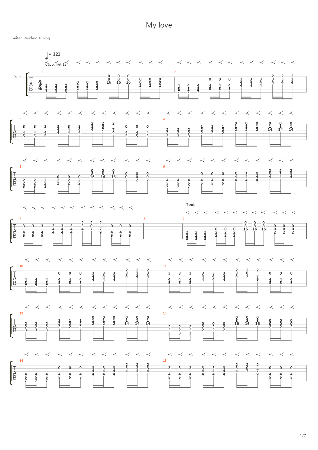 My Love吉他谱