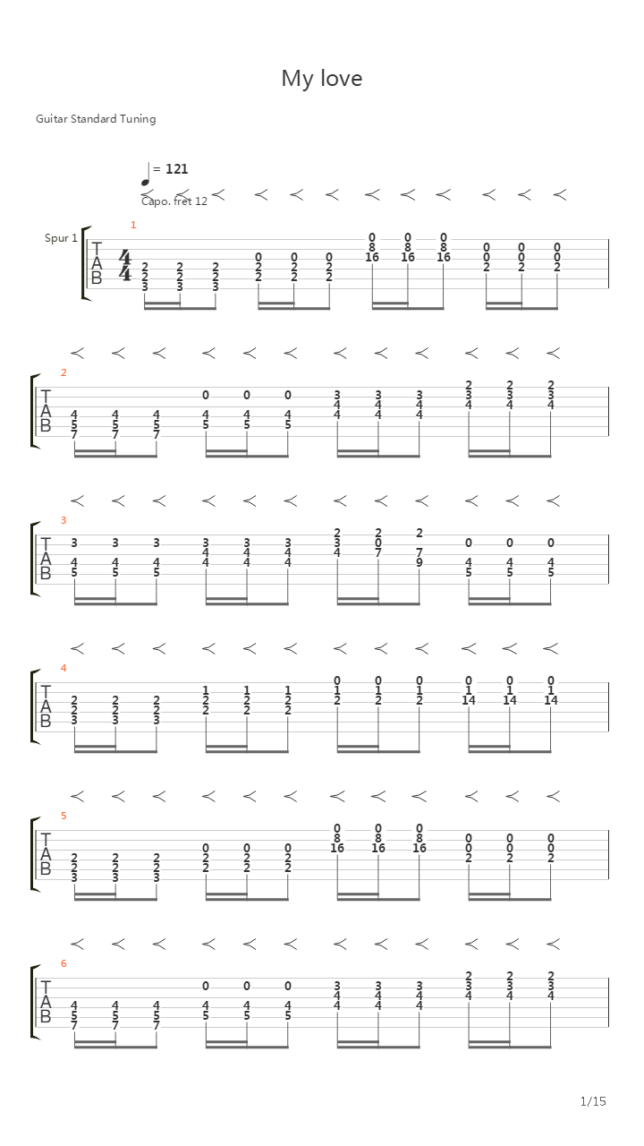 My Love吉他谱