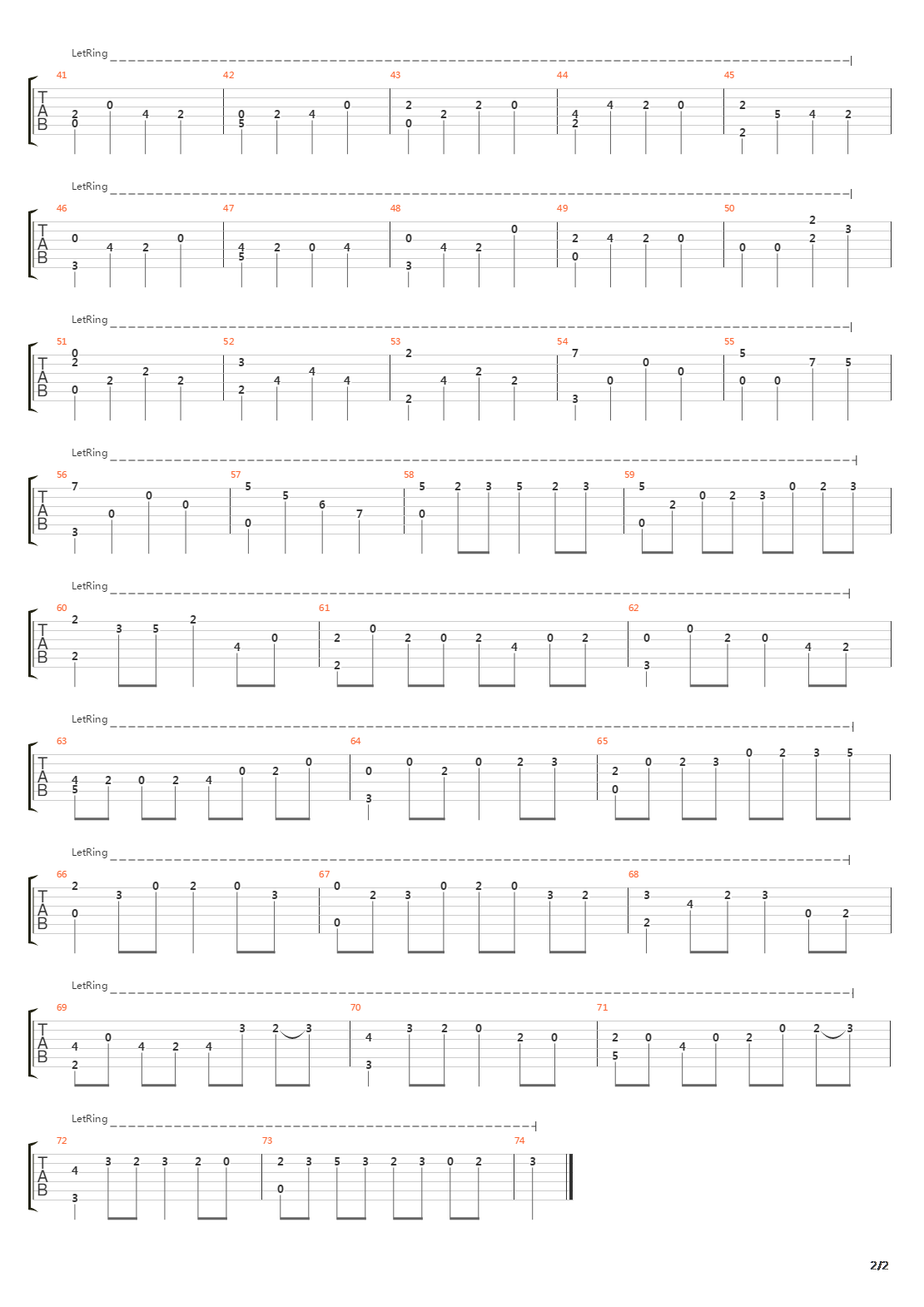 卡农(Canon in C Major)吉他谱