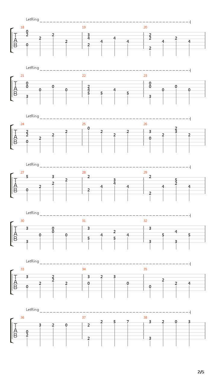 卡农(Canon in C Major)吉他谱