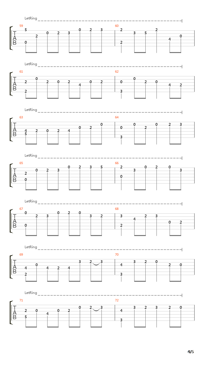 卡农(Canon in C Major)吉他谱