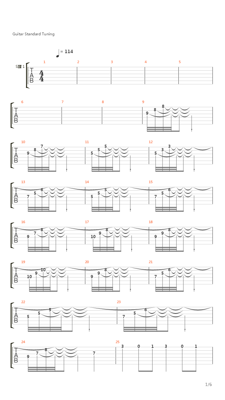 卡农(Canon in C)吉他谱