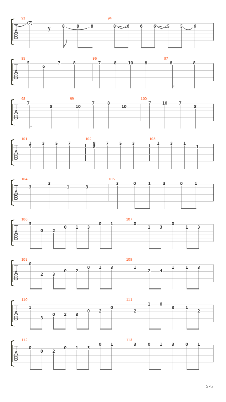 卡农(Canon in C)吉他谱