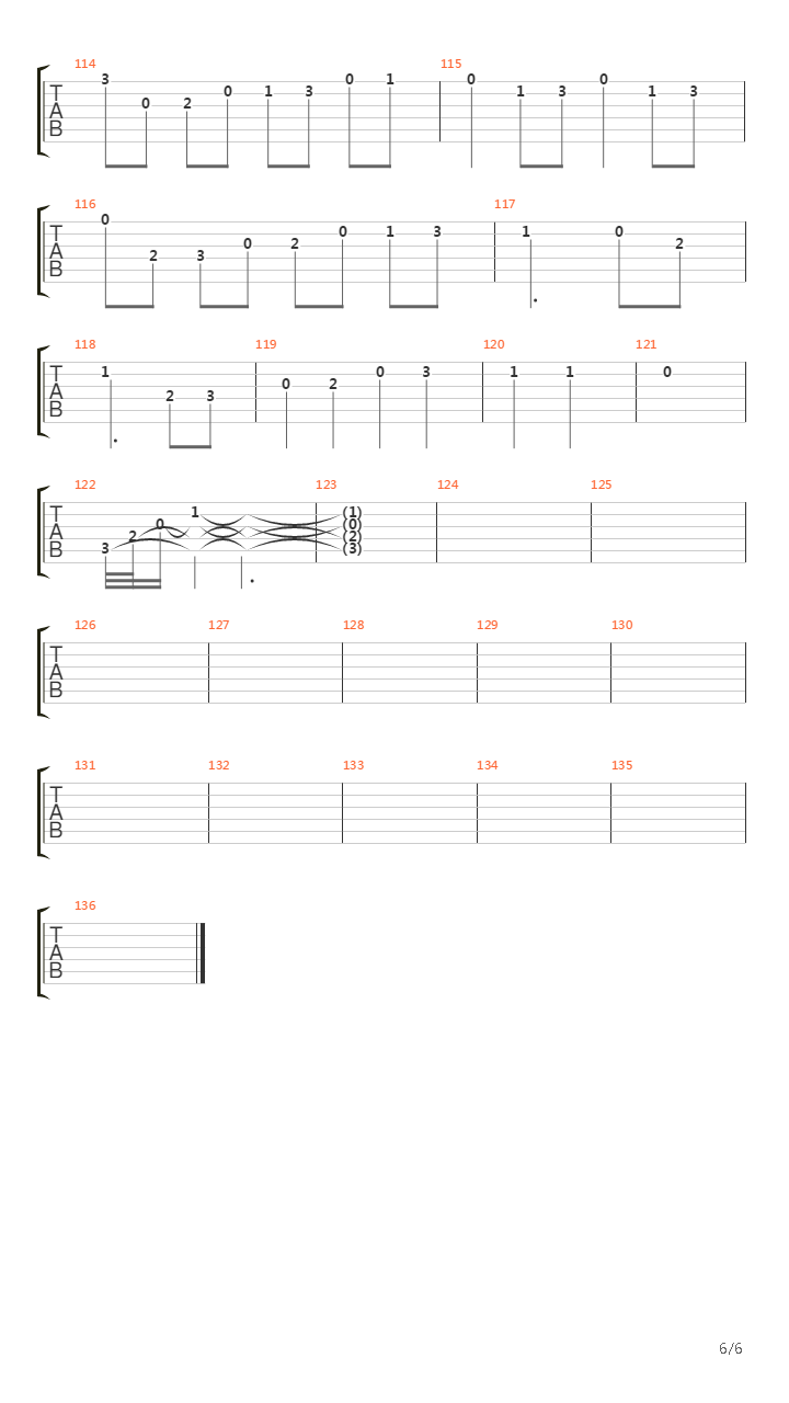 卡农(Canon in C)吉他谱
