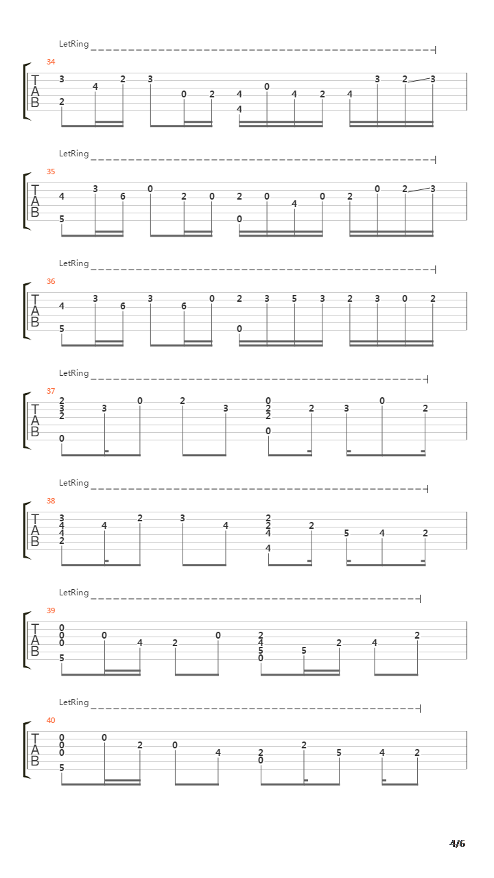 卡农(Canon in D Major)吉他谱