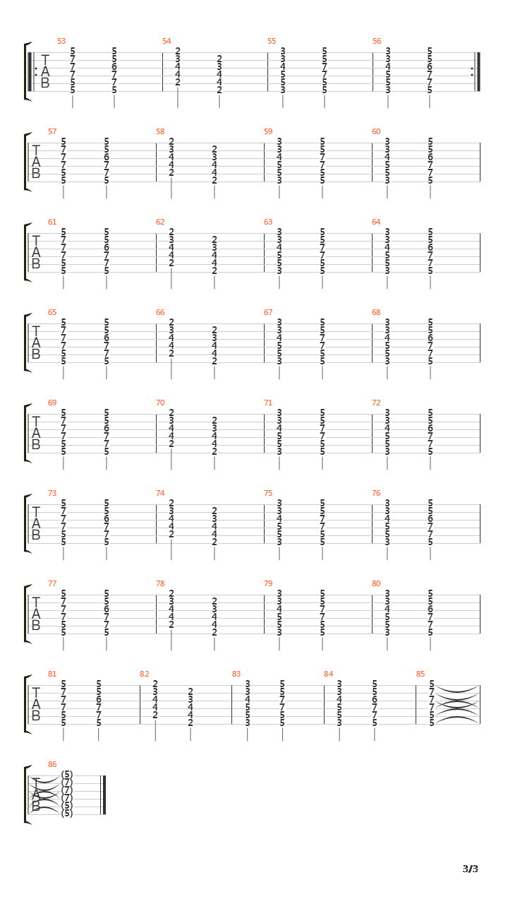 卡农(Canon in D Major)吉他谱